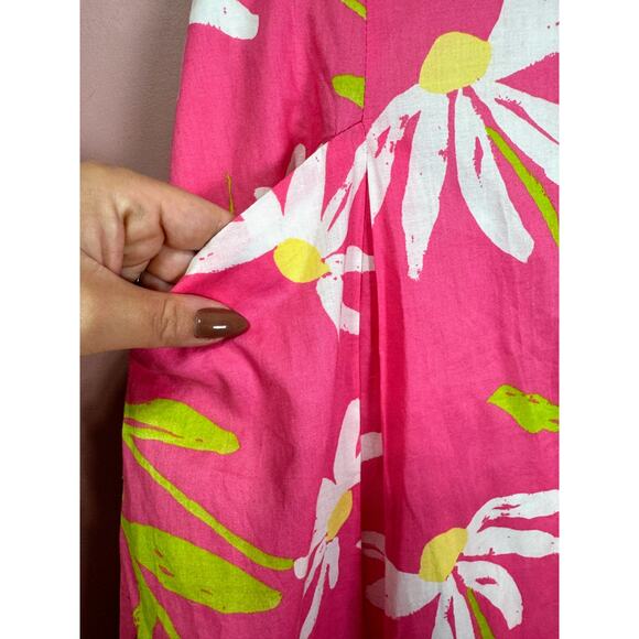 Lilly Pulitzer Blossom Hottie Strapless Mini Dress Pink Daisy Print Size 12 - Picture 3 of 5